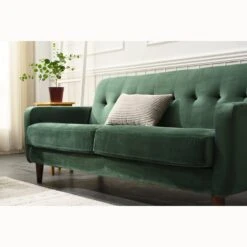 Clarence Sofa Range In Green Velvet -Daals Store LVSF 06 GREENVEL 3ST scene2