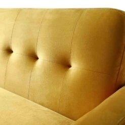 Clarence 3-Seater Sofa In Mustard Yellow Velvet -Daals Store LVSF 06 MUSTARDVEL 3ST detail2