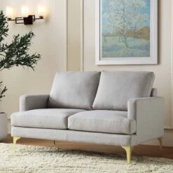 Haven Grey Fabric 2-Seater Sofa -Daals Store LVSF 169 LGREYFAB 2ST scene1