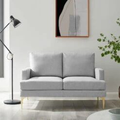 Haven Grey Fabric 2-Seater Sofa -Daals Store LVSF 169 LGREYFAB 2ST scene2