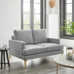 Haven Grey Fabric 2-Seater Sofa -Daals Store LVSF 169 LGREYFAB 2ST scene3