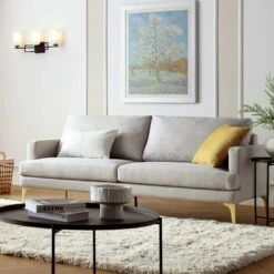 Haven Grey Fabric 3-Seater Sofa -Daals Store LVSF 169 LGREYFAB 3ST scene1