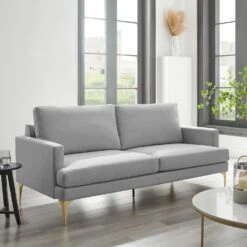 Haven Grey Fabric 3-Seater Sofa -Daals Store LVSF 169 LGREYFAB 3ST scene2
