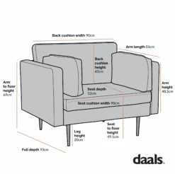 Pelham Grey Velvet Fabric Armchair 11 Pelham Grey Velvet Fabric Armchair -Daals Store LVSF 386 1ST CHART
