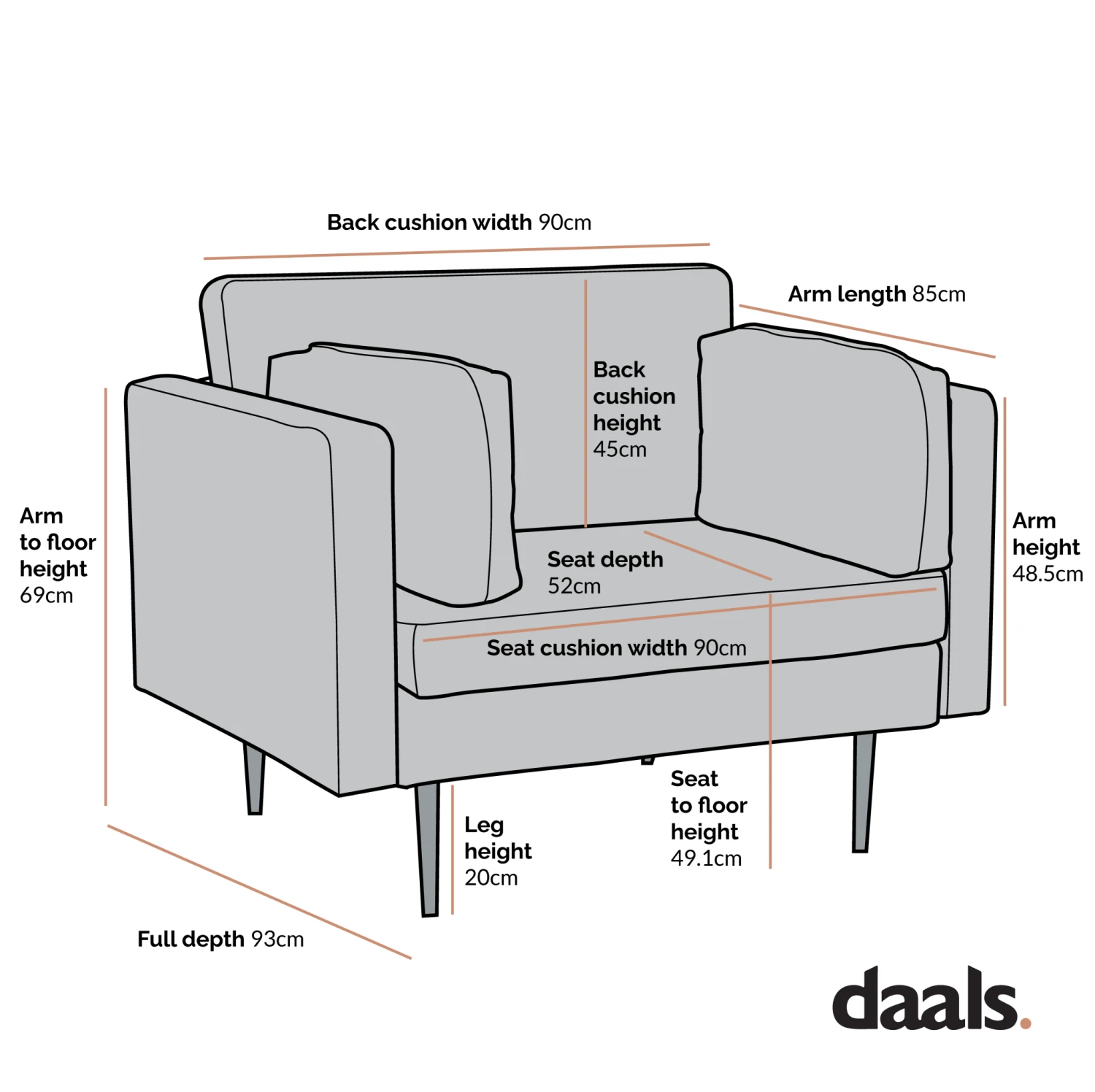 Pelham Grey Velvet Fabric Armchair 5 Pelham Grey Velvet Fabric Armchair - Image 5