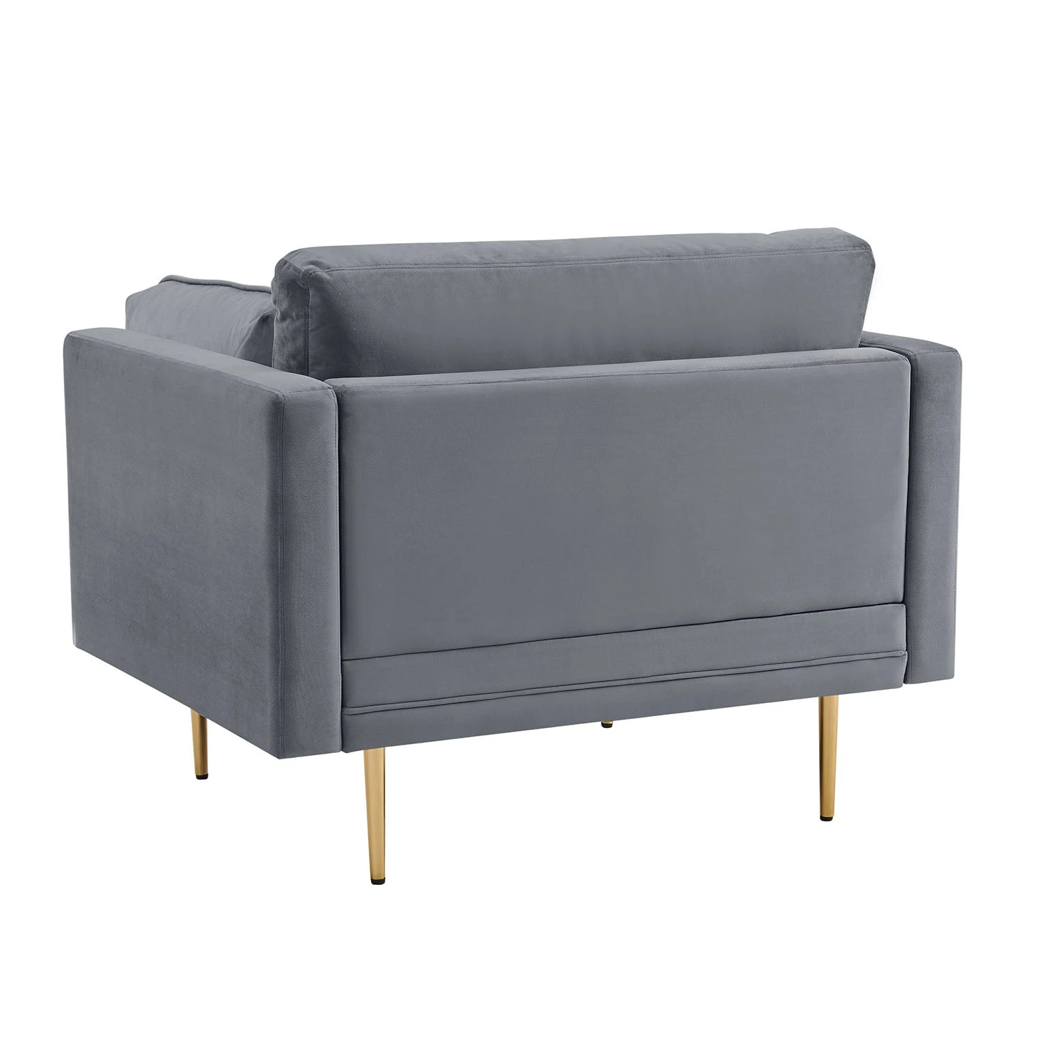 Pelham Grey Velvet Fabric Armchair 6 Pelham Grey Velvet Fabric Armchair - Image 6