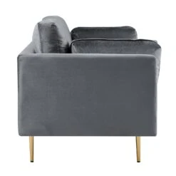 Pelham Grey Velvet Fabric Sofa 26 Pelham Grey Velvet Fabric Sofa -Daals Store LVSF 386 GREYVEL 2ST WB3