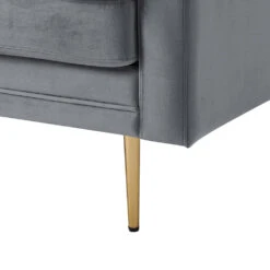 Pelham Grey Velvet Fabric Sofa 27 Pelham Grey Velvet Fabric Sofa -Daals Store LVSF 386 GREYVEL 2ST detail1