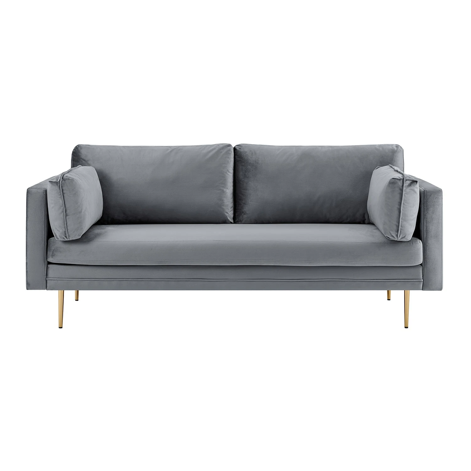 Pelham Grey Velvet Fabric Sofa 11 Pelham Grey Velvet Fabric Sofa - Image 11