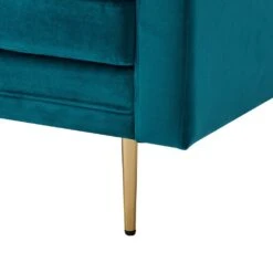 Pelham Teal Blue Velvet Fabric Sofa -Daals Store LVSF 386 TEALVEL 3ST detail3