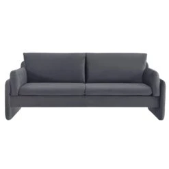 Clapham 3-Seater Grey Velvet Fabric Sofa 12 Clapham 3-Seater Grey Velvet Fabric Sofa -Daals Store LVSF 89 GREYVEL 3ST WB1