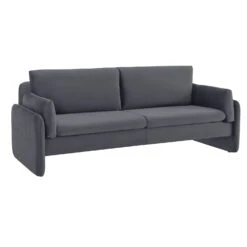 Clapham 3-Seater Grey Velvet Fabric Sofa 13 Clapham 3-Seater Grey Velvet Fabric Sofa -Daals Store LVSF 89 GREYVEL 3ST WB2