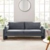 Clapham 3-Seater Grey Velvet Fabric Sofa -Daals Store LVSF 89 GREYVEL 3ST main