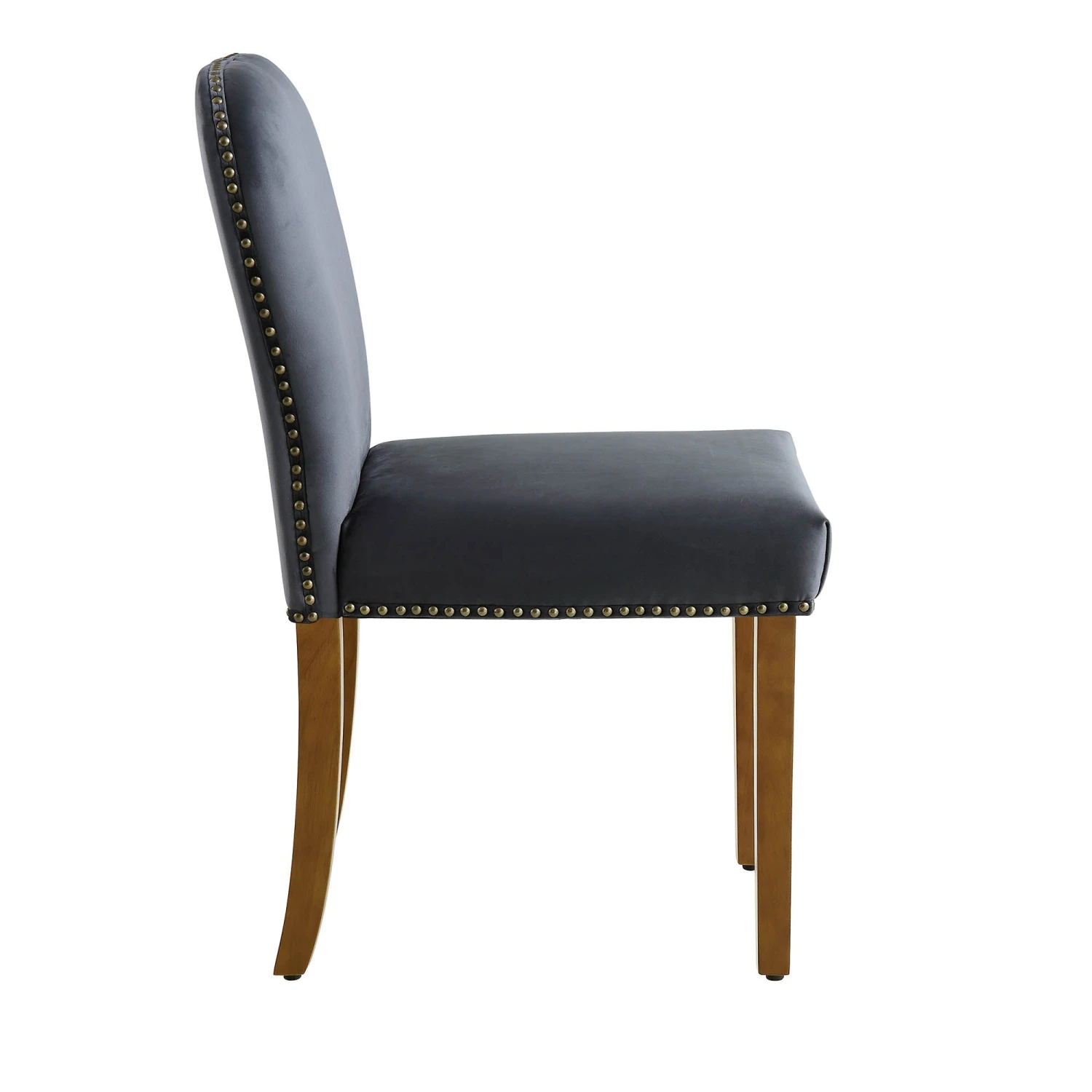 Stanway Set Of 2 Grey Velvet Dining Chairs 6 Stanway Set Of 2 Grey Velvet Dining Chairs - Image 6