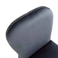 Stanway Set Of 2 Grey Velvet Dining Chairs 18 Stanway Set Of 2 Grey Velvet Dining Chairs -Daals Store LW DCH 043 DARKGREYVEL 2P detail1