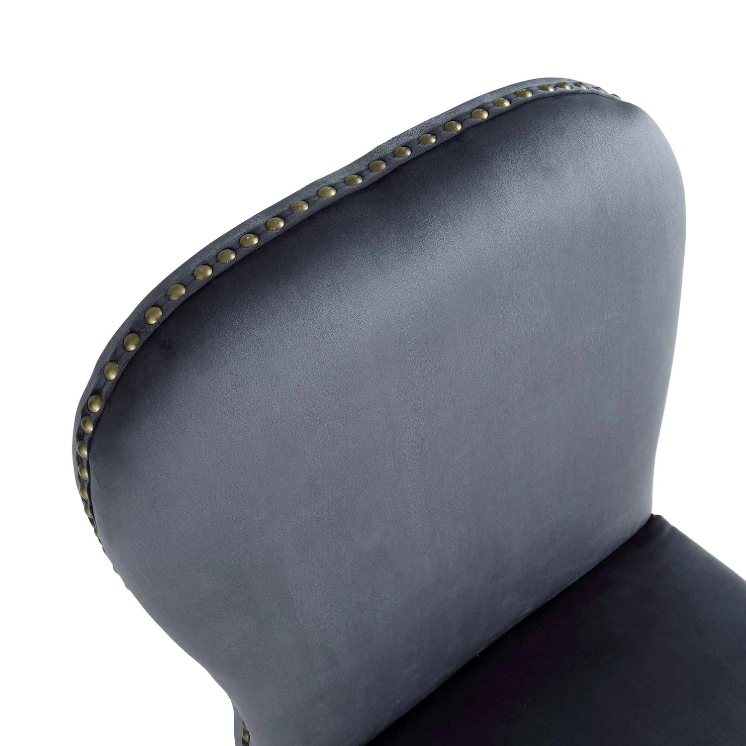 Stanway Set Of 2 Grey Velvet Dining Chairs 8 Stanway Set Of 2 Grey Velvet Dining Chairs - Image 8