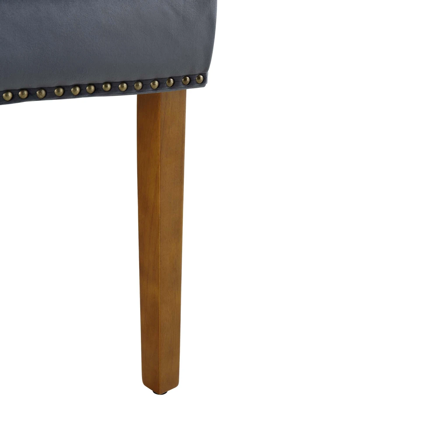 Stanway Set Of 2 Grey Velvet Dining Chairs 11 Stanway Set Of 2 Grey Velvet Dining Chairs - Image 11