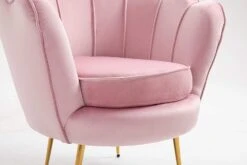 Hepburn Accent Chair In Pink Velvet 14 Hepburn Accent Chair In Pink Velvet -Daals Store MB218PINK detail2