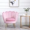 Hepburn Accent Chair In Pink Velvet 19 Hepburn Accent Chair In Pink Velvet -Daals Store MB218PINK scene1
