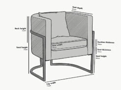 Gracie Accent Chair In Green Velvet 11 Gracie Accent Chair In Green Velvet -Daals Store MB219 CHART