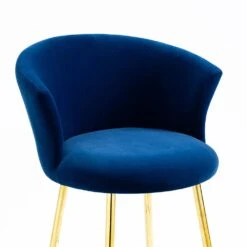 Kylie Set Of 2 Blue Velvet Bar Stools 19 Kylie Set Of 2 Blue Velvet Bar Stools -Daals Store MB222BLUEVEL P detail1