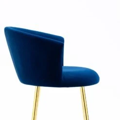 Kylie Set Of 2 Blue Velvet Bar Stools 20 Kylie Set Of 2 Blue Velvet Bar Stools -Daals Store MB222BLUEVEL P detail2