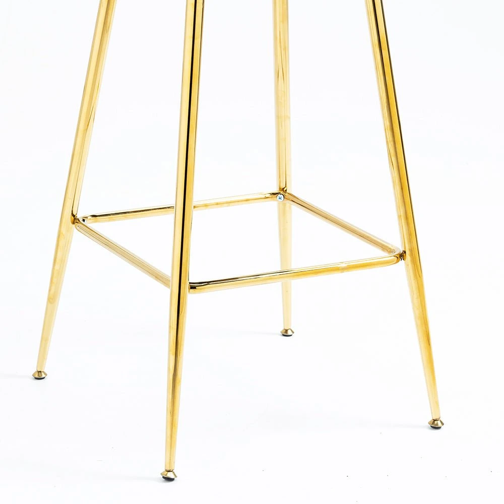 Kylie Set Of 2 Blue Velvet Bar Stools 11 Kylie Set Of 2 Blue Velvet Bar Stools - Image 11