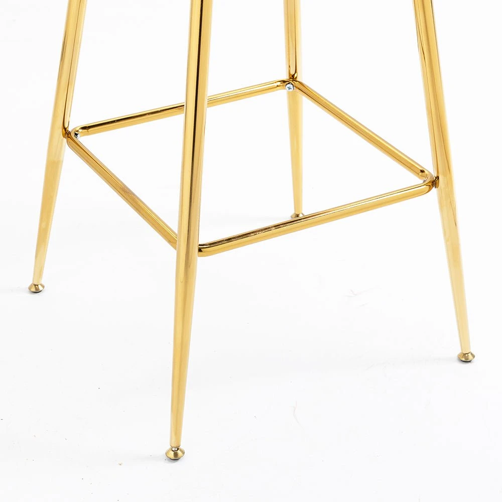 Kylie Set Of 2 Pink Plush Shaggy Faux Fur Bar Stools 5 Kylie Set Of 2 Pink Plush Shaggy Faux Fur Bar Stools - Image 5