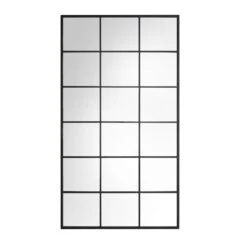 Chardwell Full Length Industrial Metal Window Mirror 180 X 100 Cm, Black 10 Chardwell Full Length Industrial Metal Window Mirror 180 X 100 Cm, Black -Daals Store MIRR 005 BLACK WB1