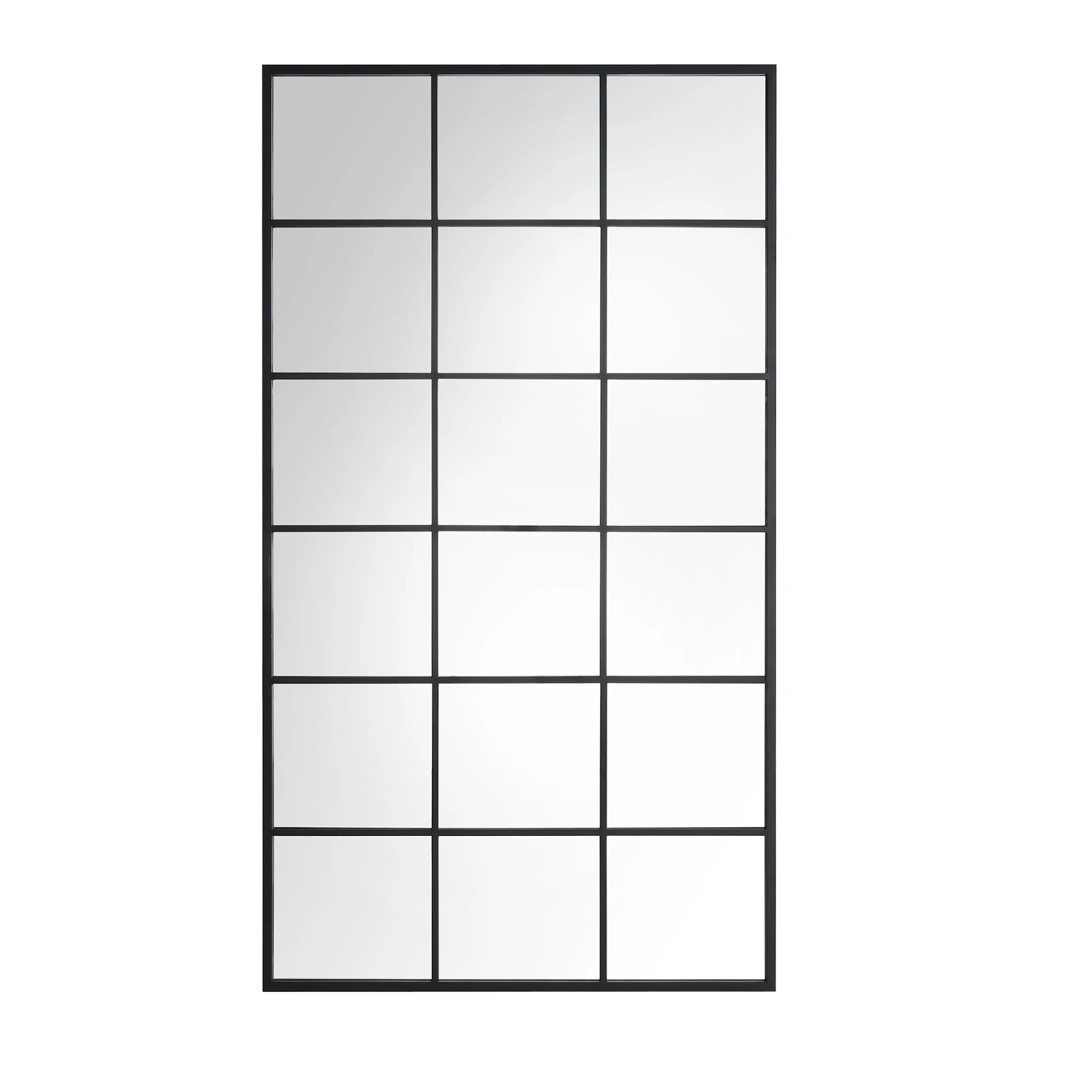 Chardwell Full Length Industrial Metal Window Mirror 180 X 100 Cm, Black 3 Chardwell Full Length Industrial Metal Window Mirror 180 X 100 Cm, Black - Image 3