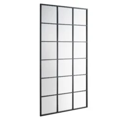 Chardwell Full Length Industrial Metal Window Mirror 180 X 100 Cm, Black 11 Chardwell Full Length Industrial Metal Window Mirror 180 X 100 Cm, Black -Daals Store MIRR 005 BLACK WB2