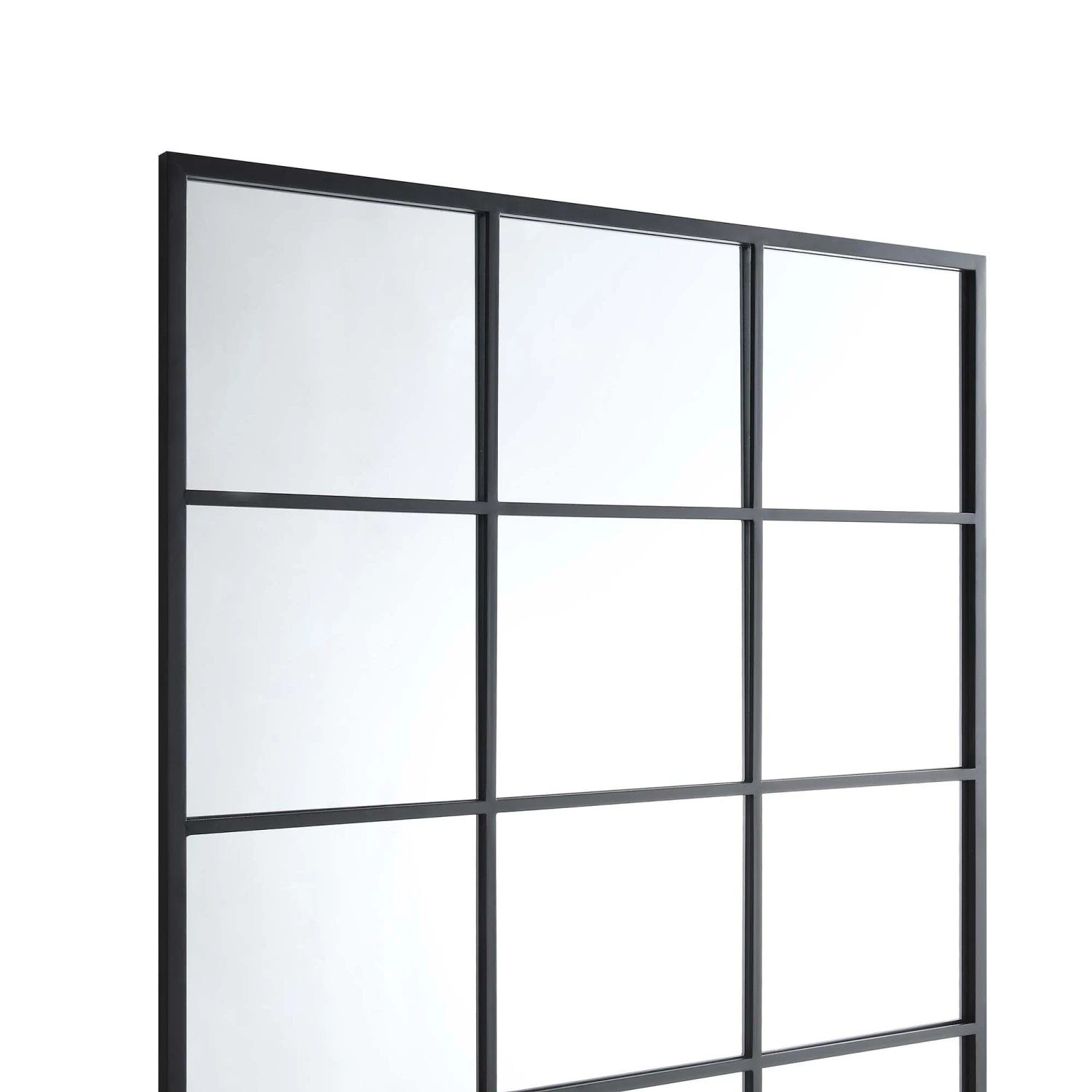 Chardwell Full Length Industrial Metal Window Mirror 180 X 100 Cm, Black 6 Chardwell Full Length Industrial Metal Window Mirror 180 X 100 Cm, Black - Image 6