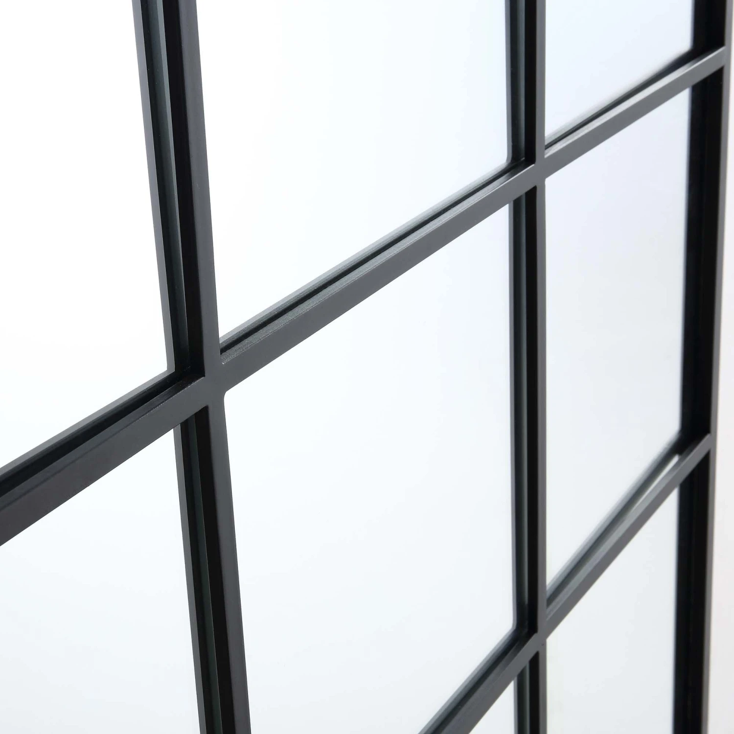 Chardwell Full Length Industrial Metal Window Mirror 180 X 100 Cm, Black 7 Chardwell Full Length Industrial Metal Window Mirror 180 X 100 Cm, Black - Image 7