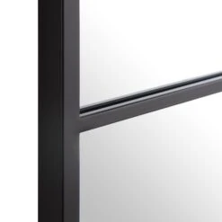 Herbert Industrial Metal Window Mirror 120 X 120 Cm, Black -Daals Store MIRR 017 BLACK detail1