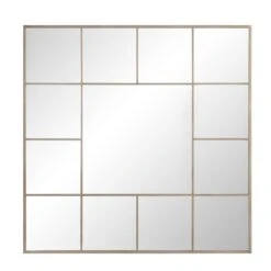 Herbert Industrial 16-Pane Metal Window Mirror β Antique Silver 120 x 120 cm Square Wall Mirror 10 Herbert Industrial 16-Pane Metal Window Mirror β Antique Silver 120 x 120 cm Square Wall Mirror -Daals Store MIRR 017 SILVER WB1
