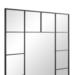 Herbert Full Length Metal Frame Window Mirror 180 X 120 Cm, Black 13 Herbert Full Length Metal Frame Window Mirror 180 X 120 Cm, Black -Daals Store MIRR 019 BLACK detail1