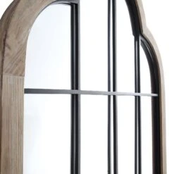 Southam Arched Full Length Window Mirror – Distressed Fir Wood Vintage Style (160 x 76 cm) -Daals Store MIRR 028 WOOD detail2
