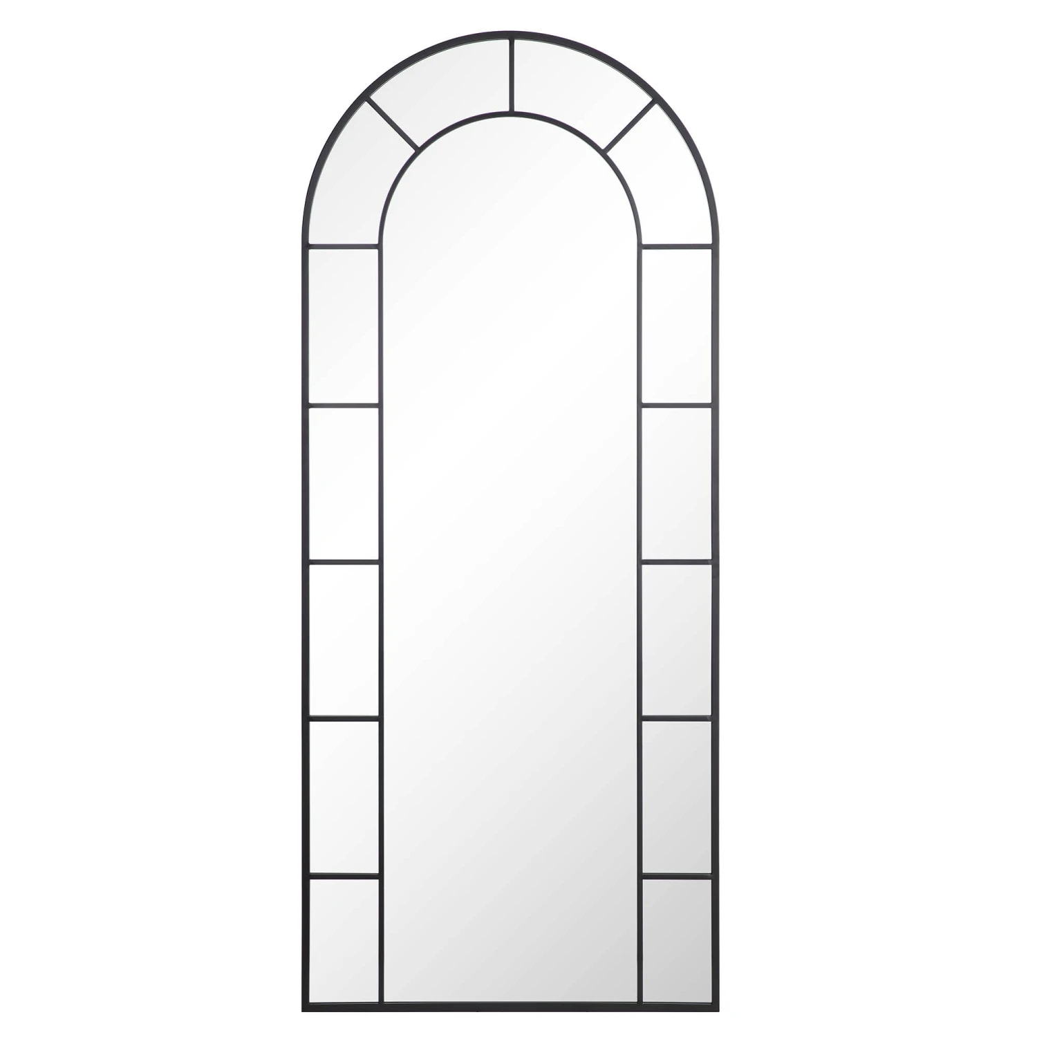 Beaumont Arched Full Length Metal Frame Mirror 178 X 76 Cm, Black 3 Beaumont Arched Full Length Metal Frame Mirror 178 X 76 Cm, Black - Image 3