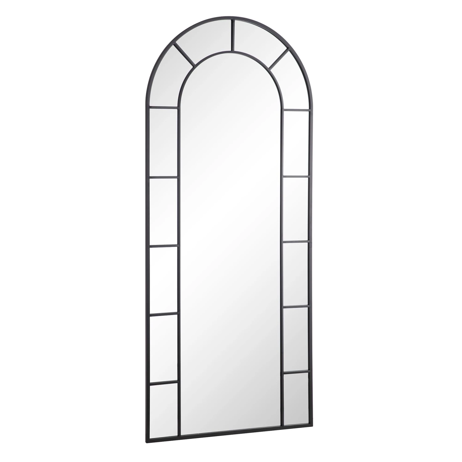 Beaumont Arched Full Length Metal Frame Mirror 178 X 76 Cm, Black 4 Beaumont Arched Full Length Metal Frame Mirror 178 X 76 Cm, Black - Image 4