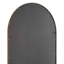 Beaumont Arched Windowpane Full Length Leaner Mirror – Antique Gold Metal Frame, 178 x 76 cm -Daals Store MIRR 029 GOLD detail4