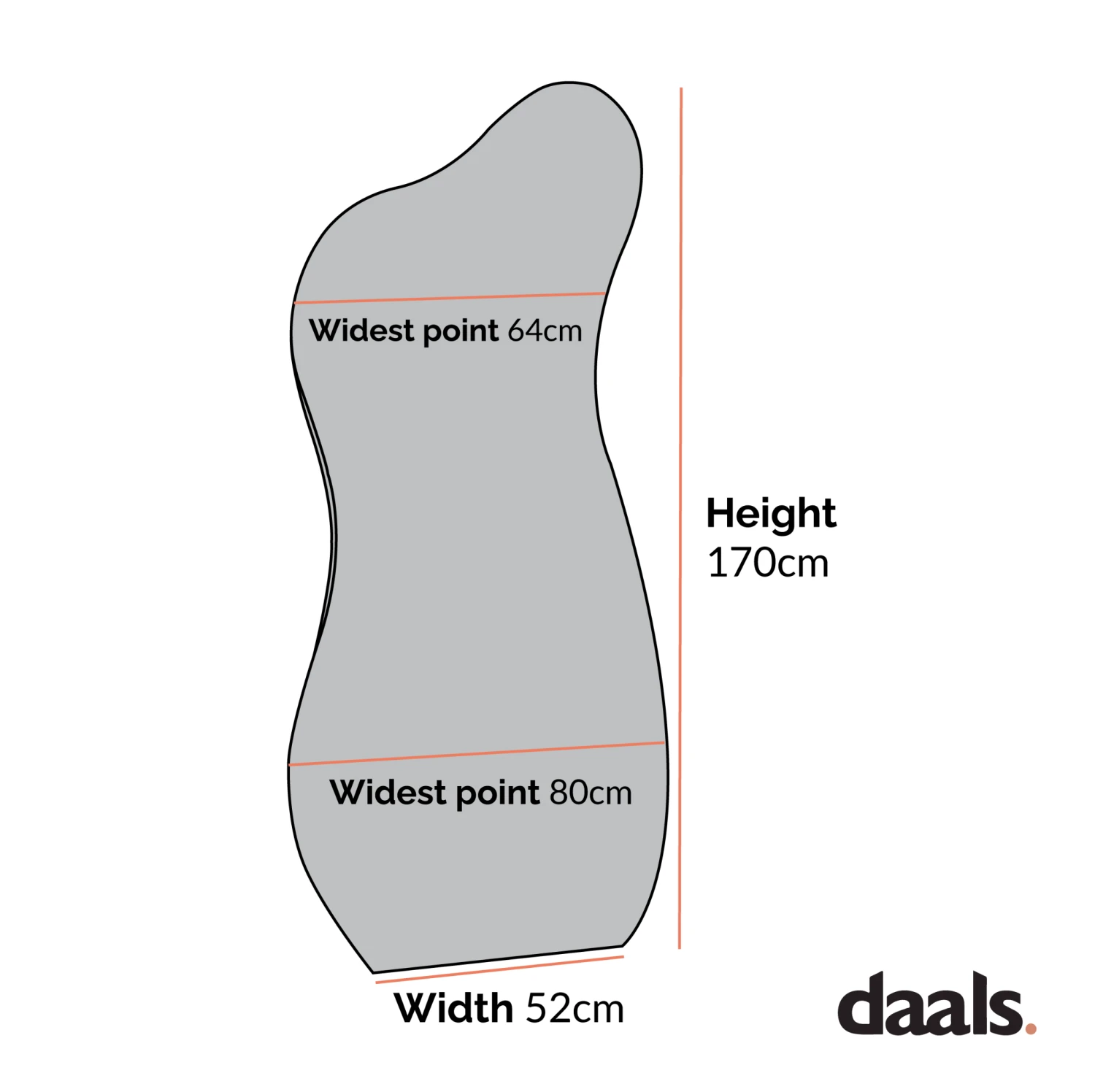 Bala 170 x 80 cm Irregular Frameless Full Length Pond Mirror - Organic Handcrafted Wall Mirror 5 Bala 170 x 80 cm Irregular Frameless Full Length Pond Mirror - Organic Handcrafted Wall Mirror - Image 5