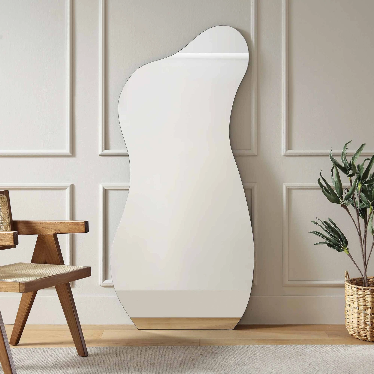 Bala 170 x 80 cm Irregular Frameless Full Length Pond Mirror - Organic Handcrafted Wall Mirror 2 Bala 170 x 80 cm Irregular Frameless Full Length Pond Mirror - Organic Handcrafted Wall Mirror - Image 2