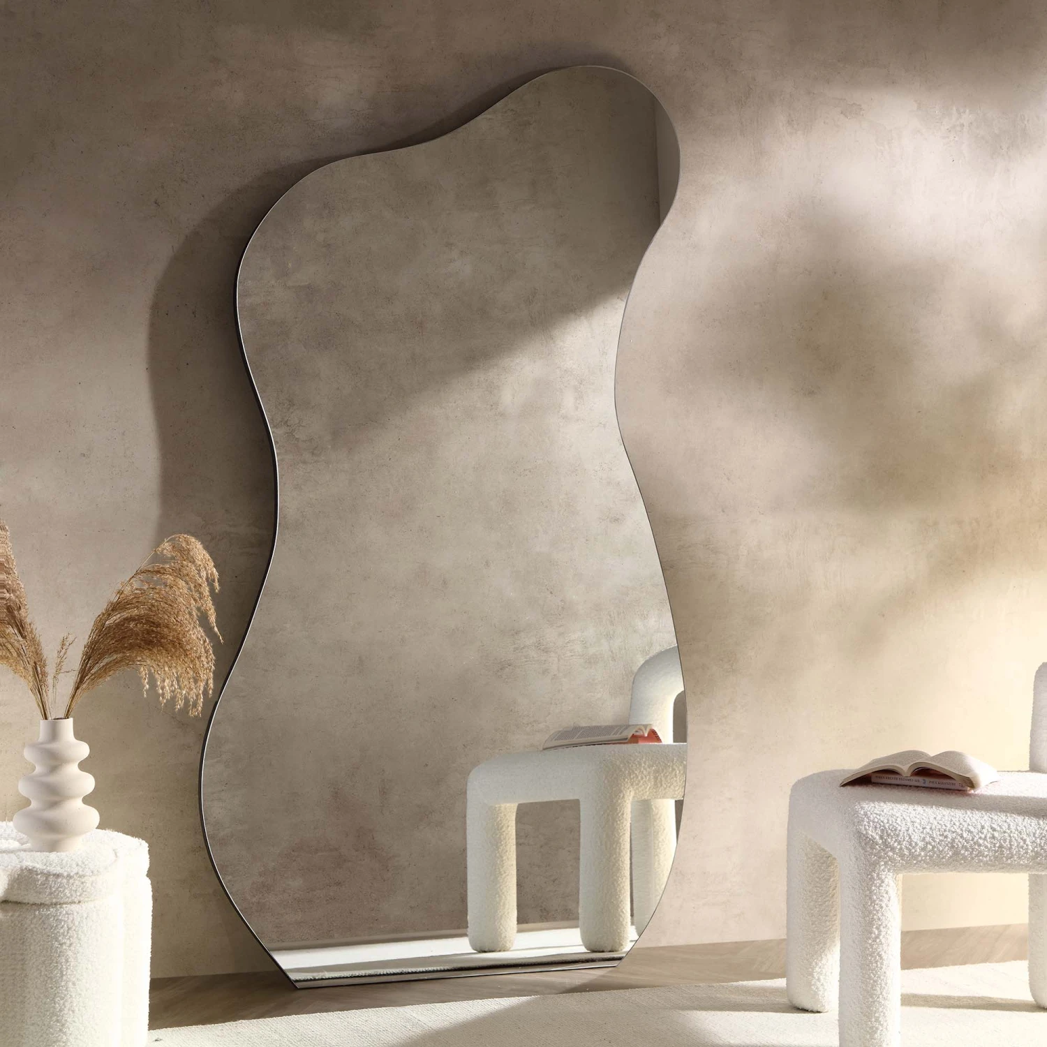 Bala Irregular Shaped Frameless Extra Large Full Length Pond Mirror 180 X 100 Cm 1 Bala Irregular Shaped Frameless Extra Large Full Length Pond Mirror 180 X 100 Cm