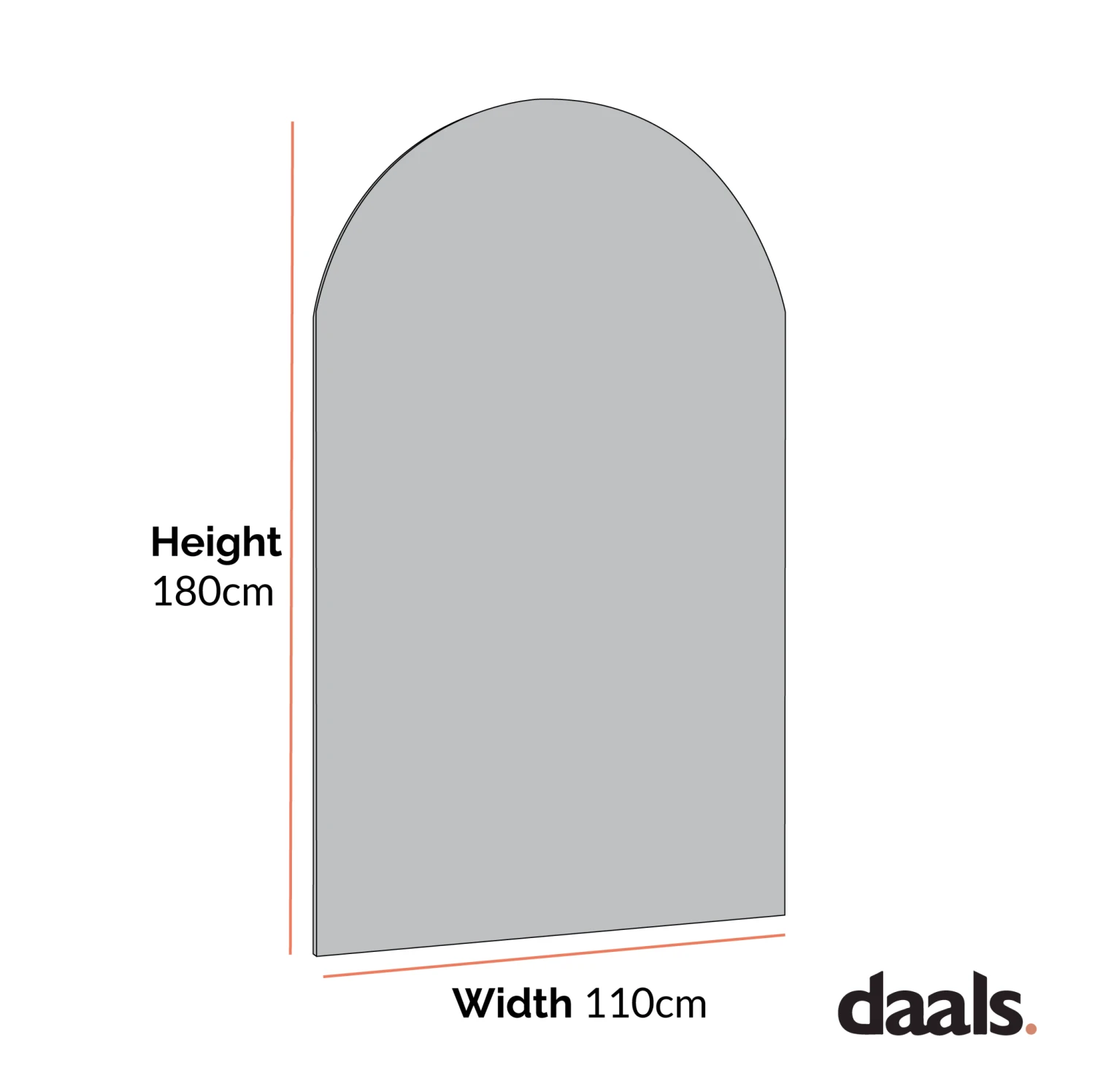 Concord Arched Frameless Extra Large Mirror β Minimalist Full Length Leaner 180cm x 110cm 5 Concord Arched Frameless Extra Large Mirror β Minimalist Full Length Leaner 180cm x 110cm - Image 5