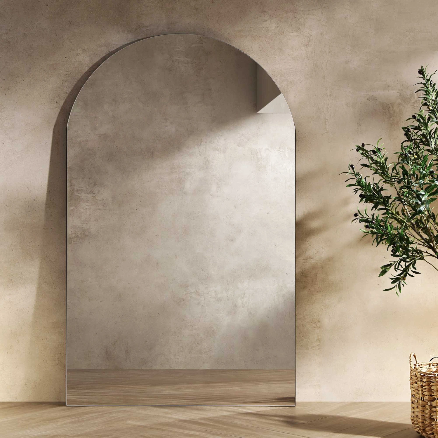 Concord Arched Frameless Extra Large Mirror β Minimalist Full Length Leaner 180cm x 110cm 2 Concord Arched Frameless Extra Large Mirror β Minimalist Full Length Leaner 180cm x 110cm - Image 2