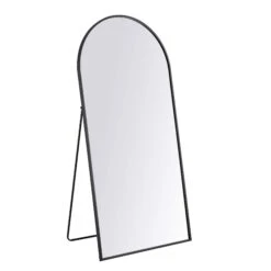 Dina Freestanding Arched Full Length Metal Frame Mirror 160 X 76 Cm, Black 12 Dina Freestanding Arched Full Length Metal Frame Mirror 160 X 76 Cm, Black -Daals Store MIRR 049 BLACK WB1