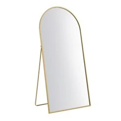 Dina Arched Gold Effect Metal Frame – Full Length Freestanding Mirror 160 x 76 cm -Daals Store MIRR 049 GOLD WB1