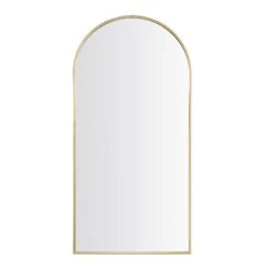 Dina Arched Gold Effect Metal Frame – Full Length Freestanding Mirror 160 x 76 cm -Daals Store MIRR 049 GOLD WB2