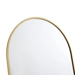 Dina Arched Gold Effect Metal Frame – Full Length Freestanding Mirror 160 x 76 cm -Daals Store MIRR 049 GOLD detail1