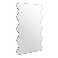 Luisa Wavy Curved Full Length Mirror 180 X 110 Cm, Gold -Daals Store MIRR 050 GOLD WB2